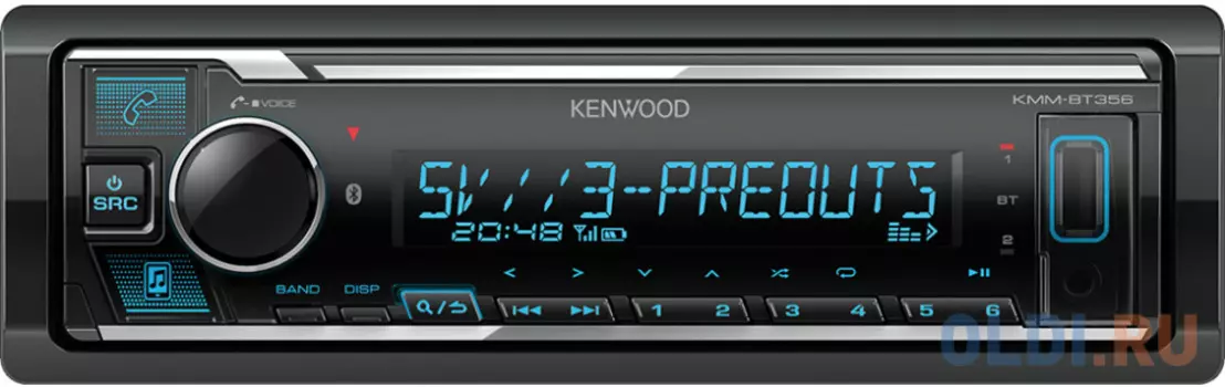 Автомагнитола Kenwood KMM-BT356 1DIN 4x50Вт