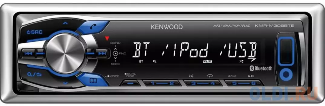 Автомагнитола Kenwood KMR-M308BTE 1DIN 4x50Вт