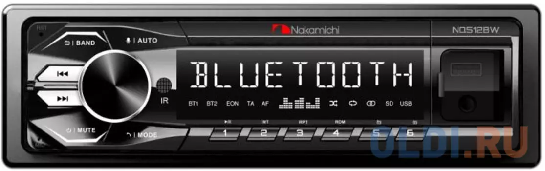 Автомагнитола Nakamichi NQ512BW 1DIN 4x50Вт