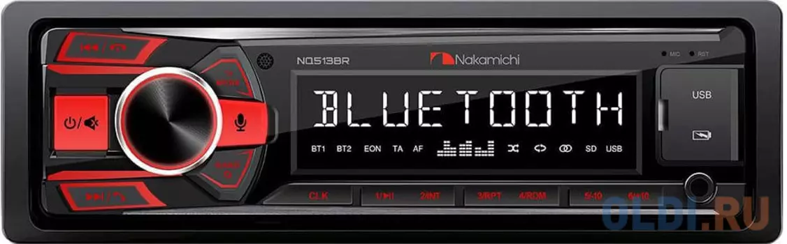 Автомагнитола Nakamichi NQ513BR 1DIN 4x50Вт