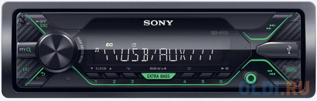Автомагнитола SONY DSX-A112U USB MP3 FM RDS 1DIN 4x55Вт черный