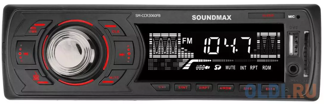 Автомагнитола Soundmax SM-CCR3060FB 1DIN 4x45Вт