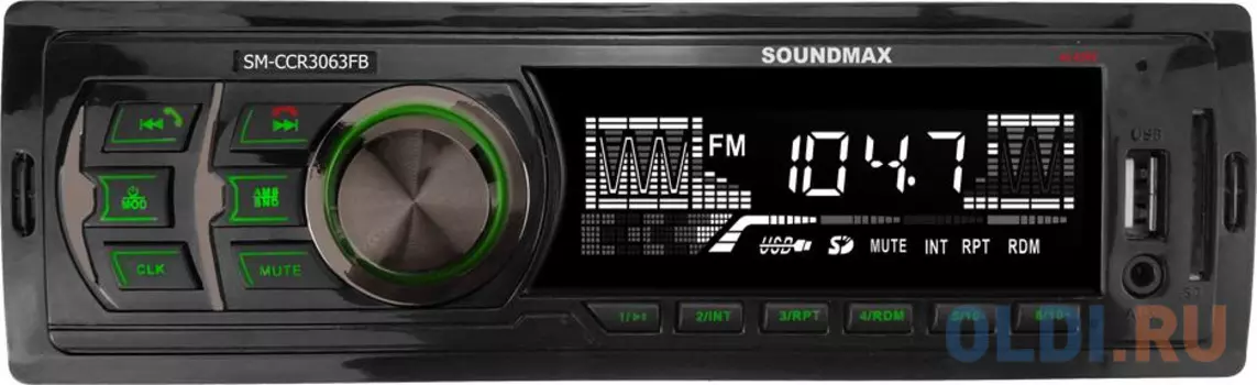 Автомагнитола Soundmax SM-CCR3063FB 1DIN 4x45Вт