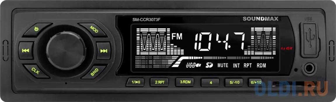 Автомагнитола Soundmax SM-CCR3073F 1DIN 4x45Вт