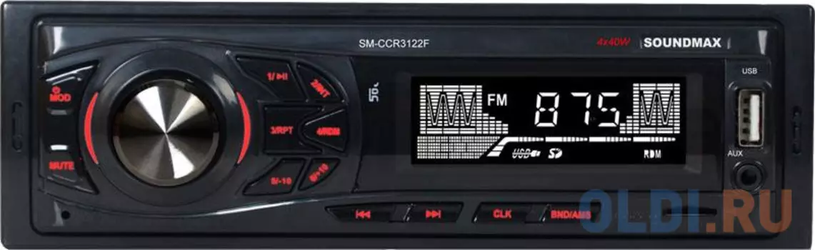Автомагнитола Soundmax SM-CCR3122F 1DIN 4x40Вт