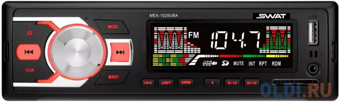 Автомагнитола Swat MEX-1025UBA 1DIN 4x35Вт