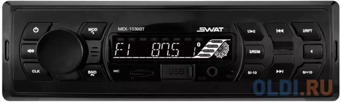 Автомагнитола Swat MEX-1039BT 1DIN 4x50Вт