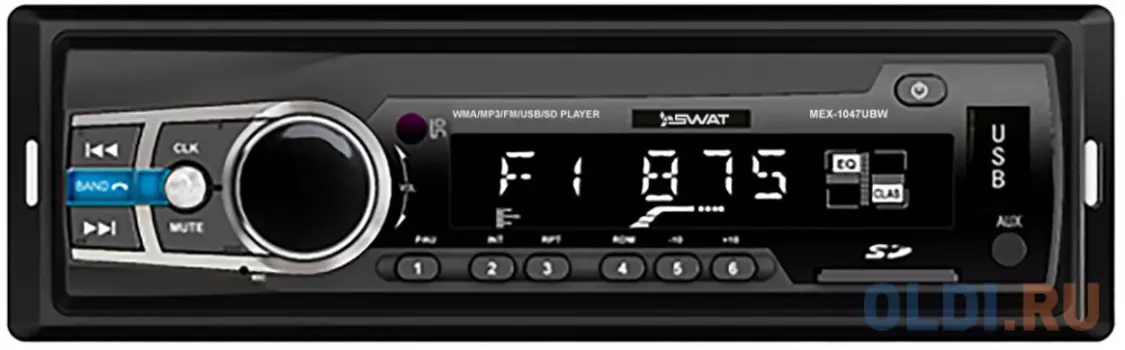 Автомагнитола Swat MEX-1047UBW 1DIN 4x50Вт