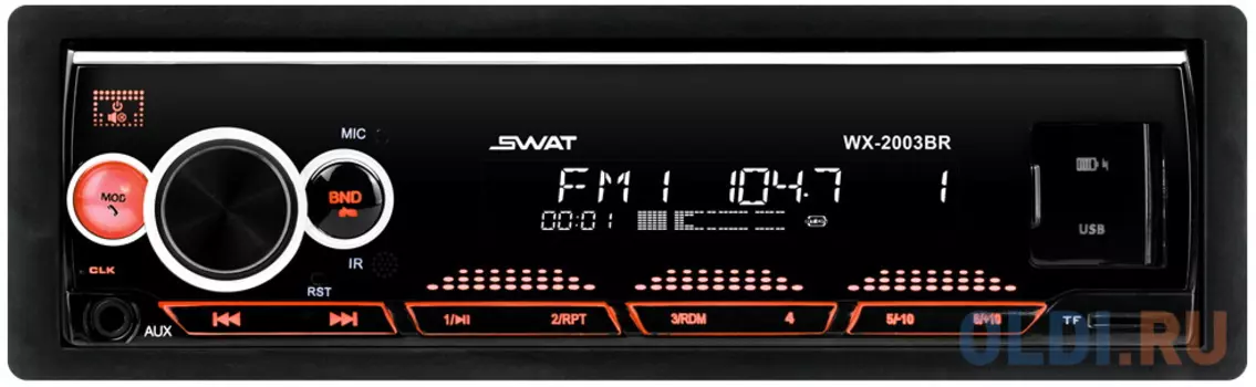 Автомагнитола Swat WX-2003BR 1DIN 4x50Вт
