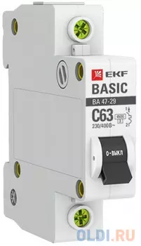 Автомат EKF mcb4729-1-16C 1п c 16а ва 47-29 4.5ка basic