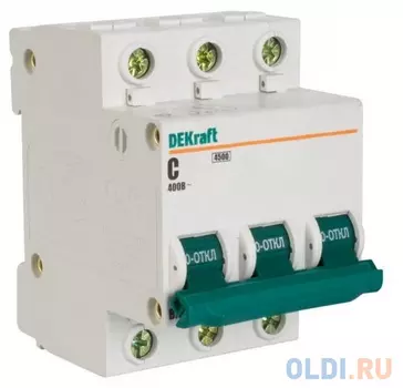 Автоматический выключатель DEKraft ВА-101 3П 32А C 4.5кА 11081DEK