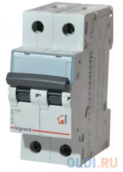 Автоматический выключатель Legrand TX3 6000 тип C 2П 6А 404039