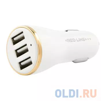 Автомобильное зарядное устройство Red Line Lux Z3 3.4A 2 х USB белый 453442