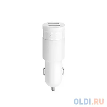 Автомобильное зарядное устройство RIVAPOWER VA4222 W00 белое 2,4A / 2USB, без кабеля