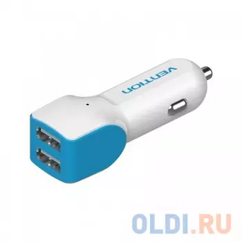 Автомобильное зарядное устройство Vention VBC-A04 2.4А 2 х USB белый