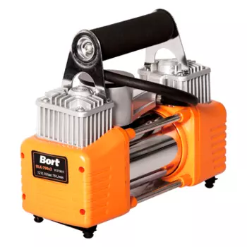 Компрессор автомобильный Bort BLK-700x2 [91274014] { 70 л/мин, 10 бар, 12 В, 200 Вт, 4000 об/мин, 2.