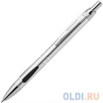 Авторучка шариковая, 1,0мм, серебристый мет. корпус, серебристые детали, синие чернила