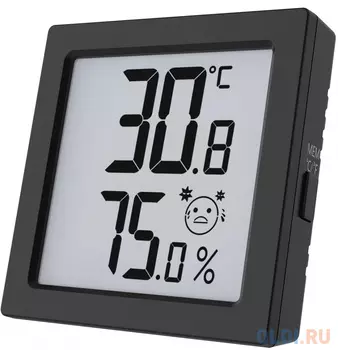 BALDR B0387TH-BLACK цифровой термогигрометр с внешним датчиком, черный