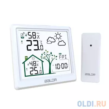 BALDR B0389WST2H2-WHITE беспроводная метеостанция, белый