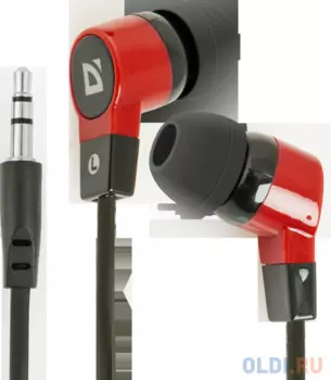 Наушники Defender Basic-619 Black/red кабель 1,1 м