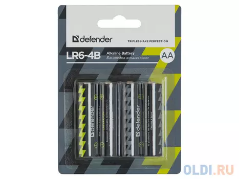 Батарейки Defender (AA) LR6-4B 4PCS 4 шт 56012