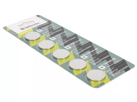 Батарейки Defender литиевая (CR-2025) CR2025-5B в блистере 5 шт