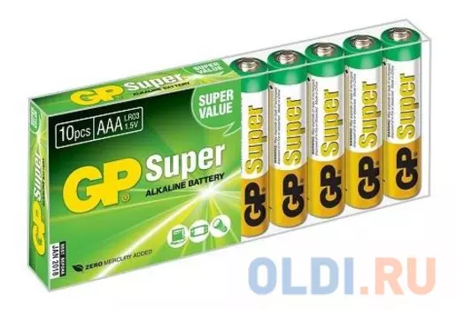 Батарейки GP Super Alkaline AAA 10 шт 24A-B10