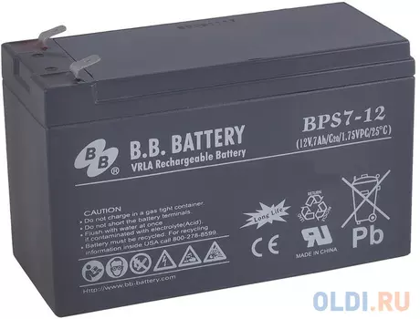 Батарея B.B. Battery BPS 7-12 7Ач 12B