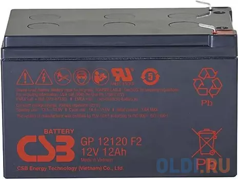 Батарея CSB GP-12120, 12V 12Ah F2