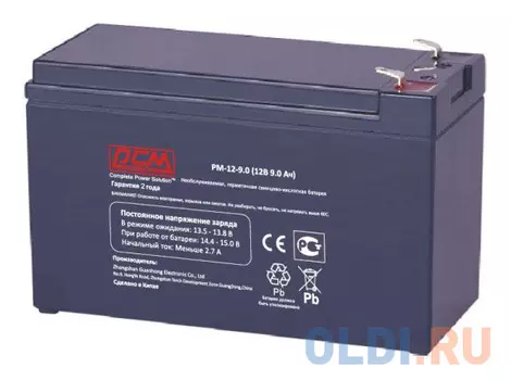 Батарея Powercom PM-12-9.0 12Вт 9Ач