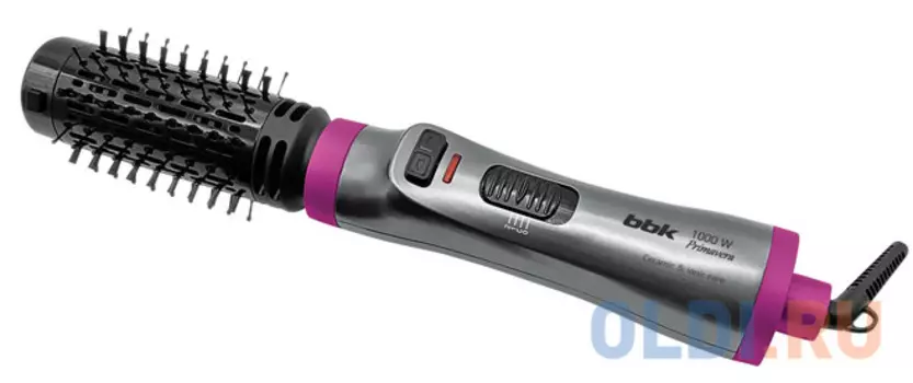 BBK BHC1010 (GR/B) Фен-щётка для волос, серый/чёрный