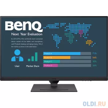 Benq BL3290QT 31,5'', 2560x1440, IPS, 60Hz, 20M:1, 350cd, 5ms, HDMI, DP; 3*USB 3.2; USB C*65W, Speakers, Height adj 110, Pivot, 99% sRGB, F