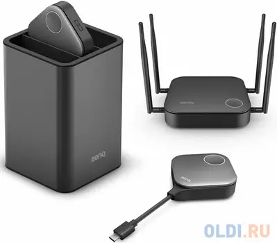 BenQ InstaShow WDC20C, Wireless 802.11ac, Type C, Plug & Play, Receiver x 1, Transmitter x 2, дальность 15 м, до 32 подкл., Black