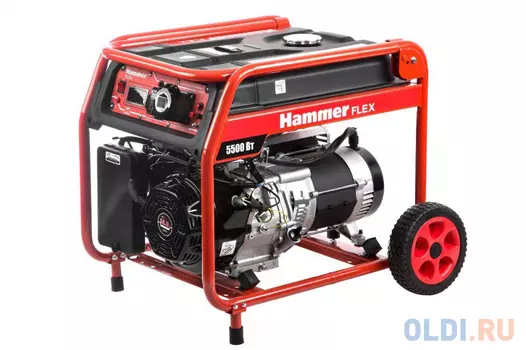 Бензоэлектростанция Hammer Flex GN6000T 5.5КВт 220В 50Гц бак 33л непр.9ч