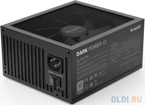 BeQuiet! DARK POWER 12 750W / ATX 2.52, APFC, 80 PLUS Titanium, 135mm fan, 8x6+2pin, fully modular / BN314
