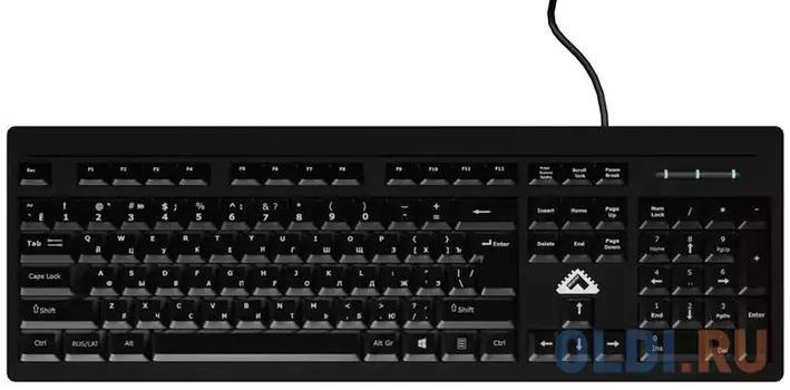 БЕШТАУ Клавиатура проводная КЛ104РУ 104 клавиши, USB, 1,8м, Цвет русской/латинской раскладки (Белый/Белый) лазерная гравировка, черный МИНПРОМТОРГ (