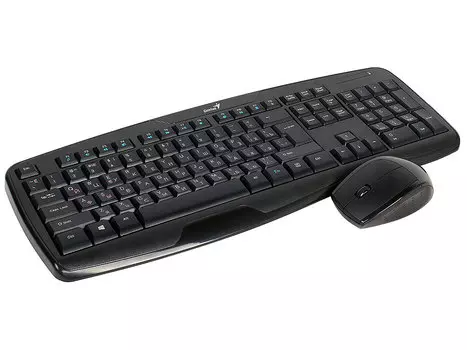 Бесповодной комплект Genius KB-8000X Black USB(Radio) 1200dpi, 3 кнопки + колесо