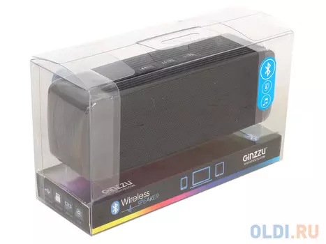 Беспроводная BT-Колонка GiNZZU® GM-875B, bluetooth, 2x3w/1.2Ah/USB/TF/AUX/FM