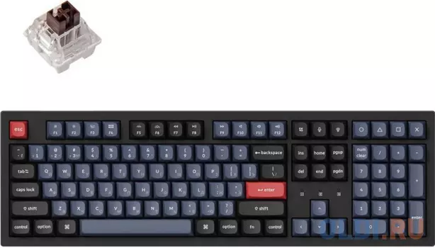 Беспроводная механическая клавиатура QMK Keychron K10 Pro, 104 клавиши, Hot-Swap, Keychron K pro Brown Switch