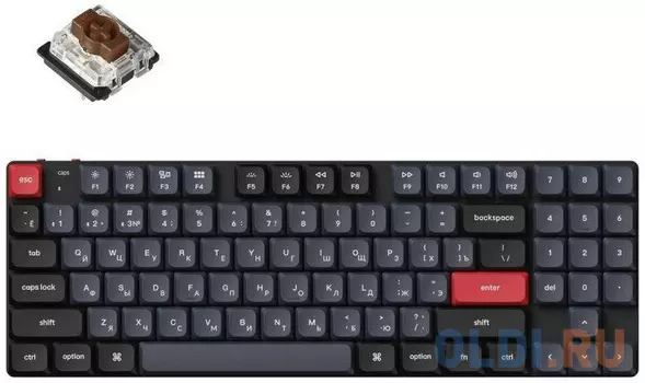 Беспроводная механическая клавиатура QMK Keychron K13 Pro, 90 клавиш, Hot-Swap, Gateron low profile Brown Switch