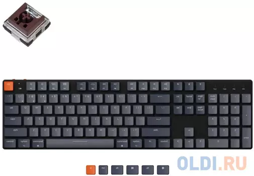Беспроводная механическая ультратонкая клавиатура Keychron K5SE, Full Size, RGB подсветка, Brown Switch