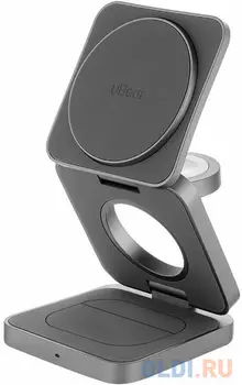 Беспроводная зарядная панель 3 в 1 Для IPhone, Apple Watch, Airpods uBear Balance 25W Grey
