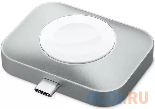 Беспроводное зарядное устройство Satechi USB-C 2 in 1 Wireless Charging Dock для Apple Watch и Apple AirPods - Цвет: серый космос