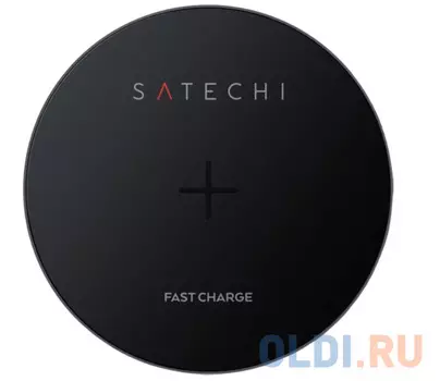 Беспроводное зарядное устройство Satechi Wireless Charging Pad. Работает от USB. Цвет серый космос.