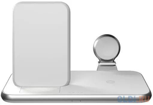 Беспроводное зарядное устройство ZENS Aluminium 4 in 1 Stand Wireless Charger with 45W USB PD. Цвет: белый.