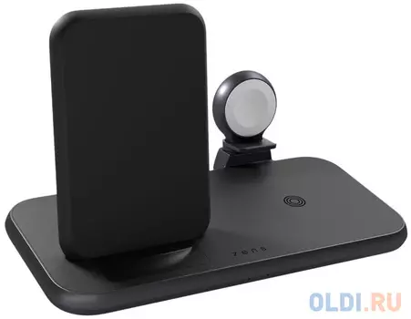 Беспроводное зарядное устройство Zens Aluminium 4 in 1 Stand Wireless Charger USB черный ZEDC15B/00