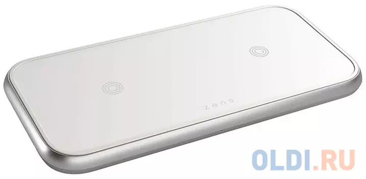 Беспроводное зарядное устройство Zens Aluminium Dual Fast Wireless Charger USB-C белый ZEDC10W/00