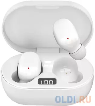 Беспроводные наушники HIPER TWS BRISE V2 White Bluetooth 5.0 гарнитура Li-Pol 2x40мАч+300мАч, LCD, белый