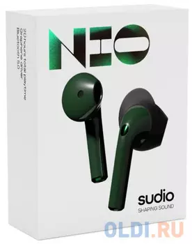 Беспроводные наушники Sudio Nio. Цвет зеленый.
