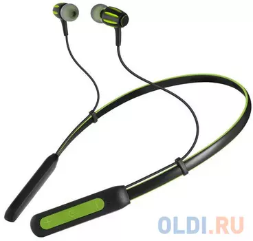 Беспроводные внутриканальные наушники с микрофоном SVEN E-235B, черный-зеленый (Bluetooth)